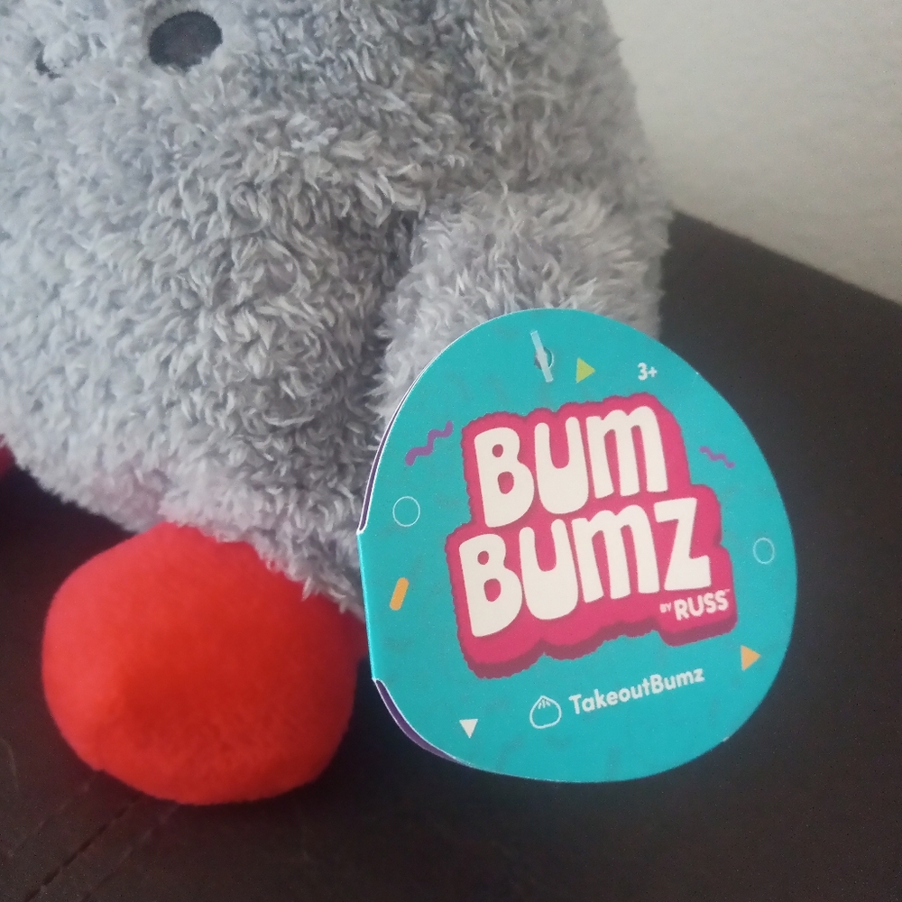 Bum Bumz Women's / Men's Spencer Soy Sauce Plush Grey Size Large - Picture 3 of 7